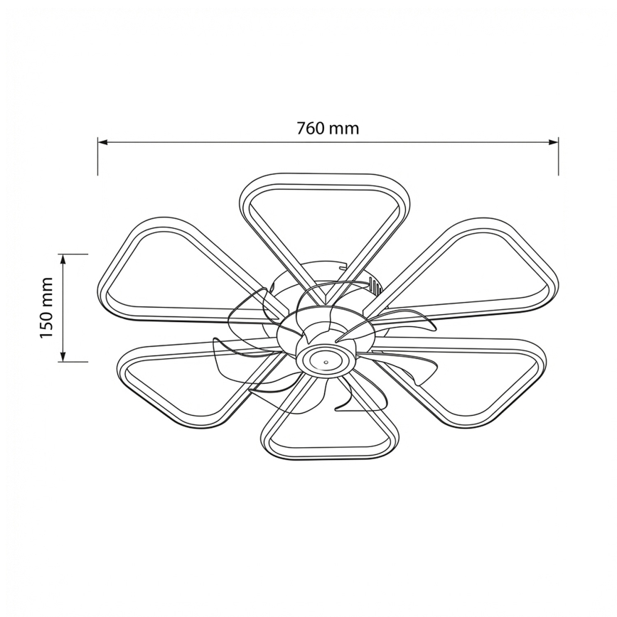 Brilagi - LED Ρυθμιζόμενος ανεμιστήρας οροφής LED/38W/230V pr. 76 cm λευκός + τηλεχειριστήριο