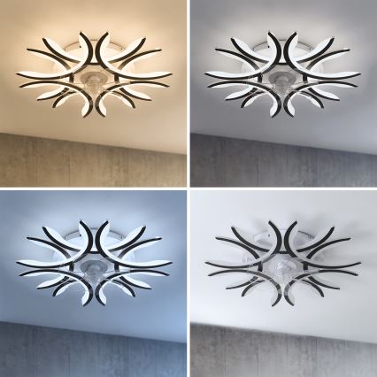 Brilagi - Ρυθμιζόμενος σε ένταση LED ανεμιστήρας οροφής LED/70W/230V Ø 76 cm μαύρος + τηλεχειριστήριο