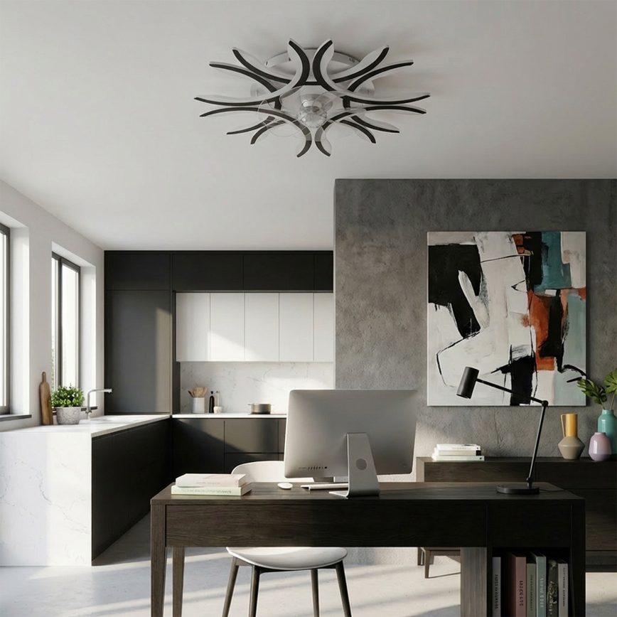 Brilagi - Ρυθμιζόμενος σε ένταση LED ανεμιστήρας οροφής LED/70W/230V Ø 76 cm μαύρος + τηλεχειριστήριο