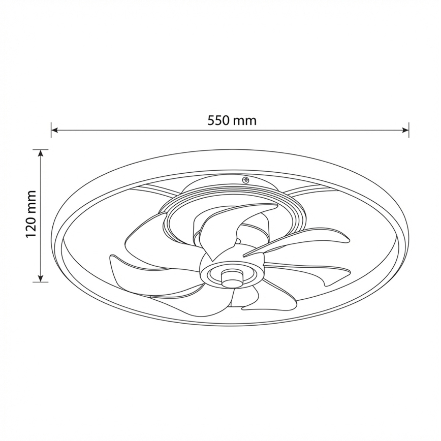 Brilagi - Ρυθμιζόμενος ανεμιστήρας οροφής με LED, 66W/230V, 55 cm, λευκό/χρυσό + τηλεχειριστήριο