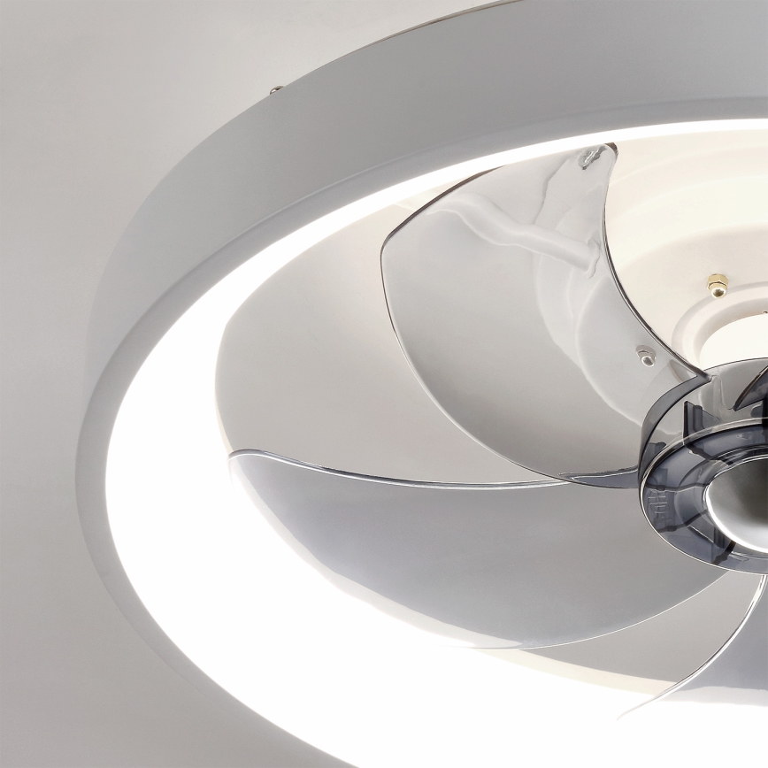 Brilagi - Ανεμιστήρας οροφής LED με ρυθμιζόμενο φωτισμό, 34W/230V, διάμετρος 50 cm, λευκός + τηλεχειριστήριο