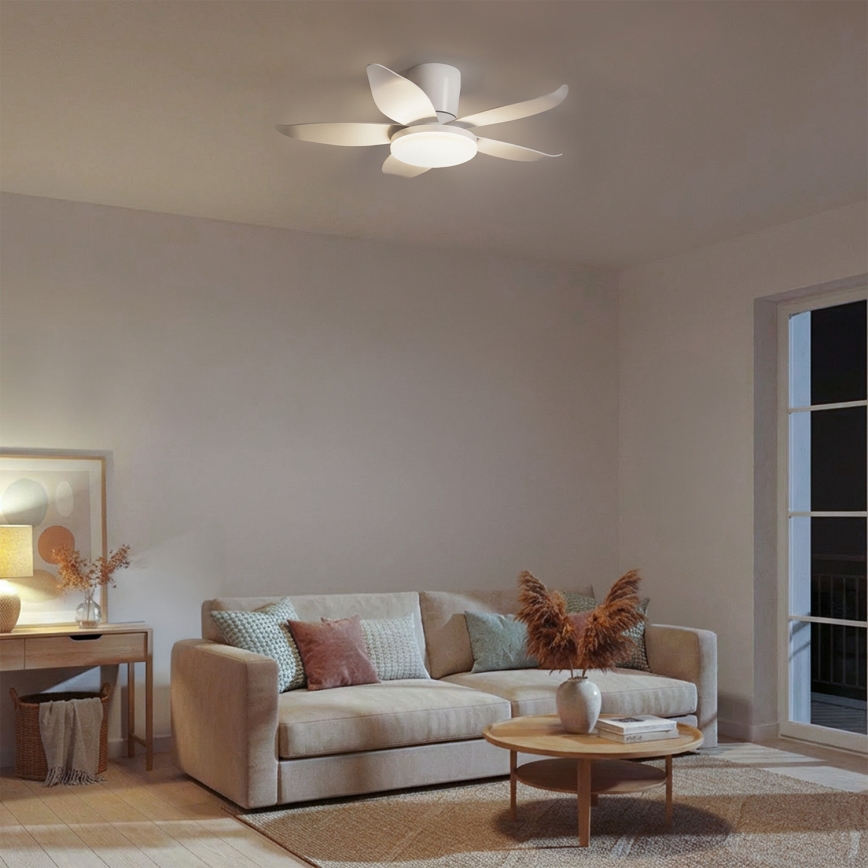 Brilagi - Ρυθμιζόμενος ανεμιστήρας οροφής LED/32W/230V 3000-6500K Ø 95 cm λευκός + τηλεχειριστήριο