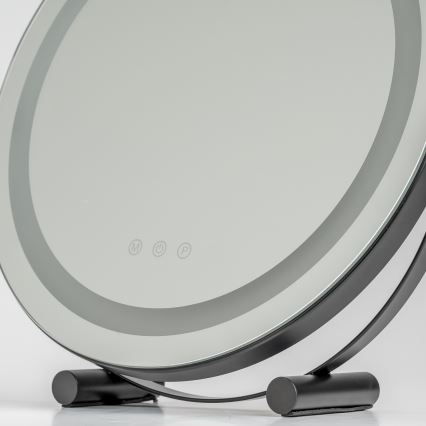 BRILAGI - Ρυθμιζόμενος LED καθρέφτης μακιγιάζ CALIFORNIA LED/17W/230V 3000/4000/6500K, διάμ. 42 cm, μαύρος
