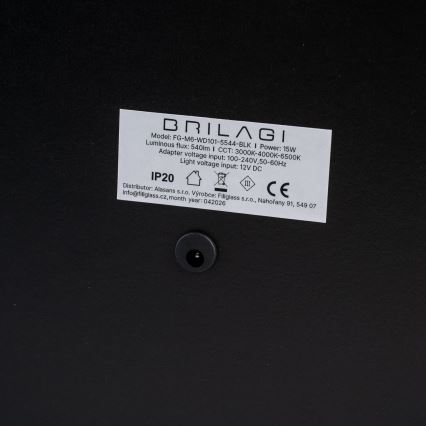 BRILAGI - Ρυθμιζόμενος LED καθρέφτης για μακιγιάζ CALIFORNIA LED/25W/230V 3000/4000/6500K 55x44 cm μαύρος