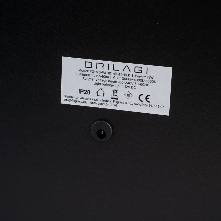 BRILAGI - Ρυθμιζόμενος LED καθρέφτης για μακιγιάζ CALIFORNIA LED/25W/230V 3000/4000/6500K 55x44 cm μαύρος