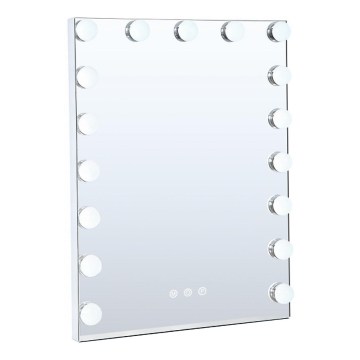Brilagi - Ρυθμιζόμενος LED καθρέφτης μακιγιάζ HOLLYWOOD LED/15W/230V 3000/4000/6500K 55x70 cm λευκός