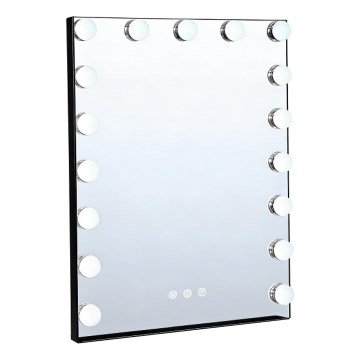 Brilagi - Ρυθμιζόμενος LED καθρέφτης μακιγιάζ HOLLYWOOD LED/15W/230V 3000/4000/6500K 55x70 cm μαύρος