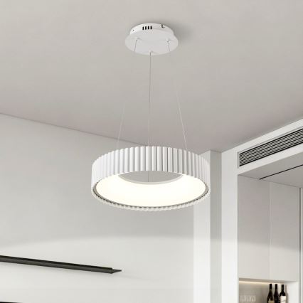 Brilagi - Ρυθμιζόμενο LED κρεμαστό φωτιστικό σε καλώδιο FALCON MODERN LED/30W/230V 3000-6000K διάμ. 40 cm λευκό + τηλεχειριστήριο