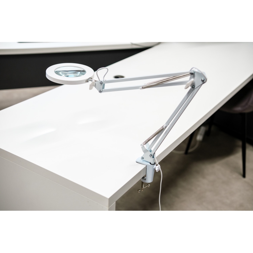 Brilagi - Ρυθμιζόμενο επιτραπέζιο φωτιστικό LED με μεγεθυντικό φακό LENS LED/12W/5V 3000/4200/6000K λευκό