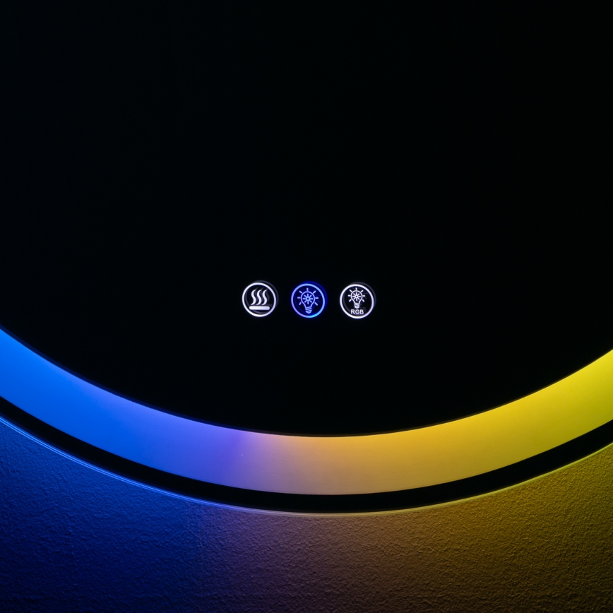 Brilagi - LED RGBW Θερμαινόμενος καθρέφτης μπάνιου AVA PRO LED/18W/230V διάμ. 60 εκ. IP44 CRI 90 με ρύθμιση φωτεινότητας + CCT