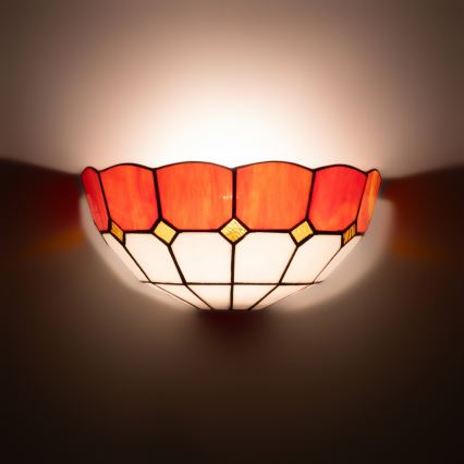 Brilagi - Tiffany φωτιστικό τοίχου με βιτρώ SIENNA 1xE14/40W/230V