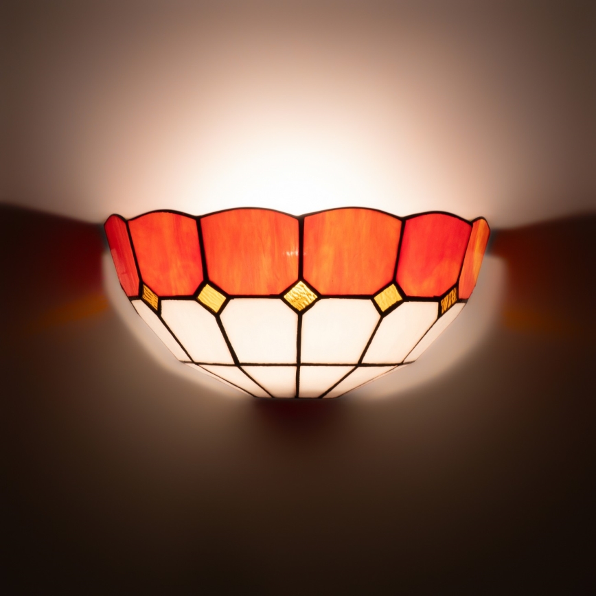 Brilagi - Tiffany φωτιστικό τοίχου με βιτρώ SIENNA 1xE14/40W/230V