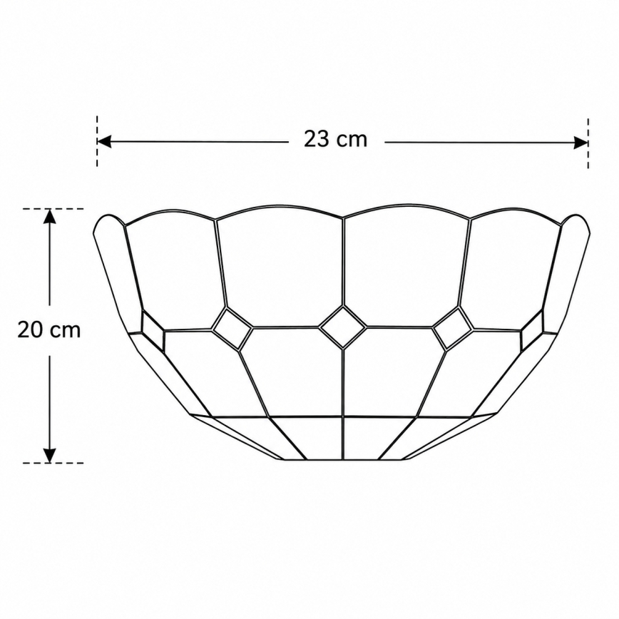 Brilagi - Tiffany φωτιστικό τοίχου με βιτρώ SIENNA 1xE14/40W/230V