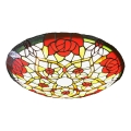 Brilagi - Tiffany φωτιστικό οροφής με βιτρό GARLAN 2xE27/60W/230V