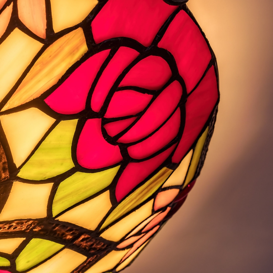 Brilagi - Tiffany φωτιστικό οροφής με βιτρό GARLAN 2xE27/60W/230V