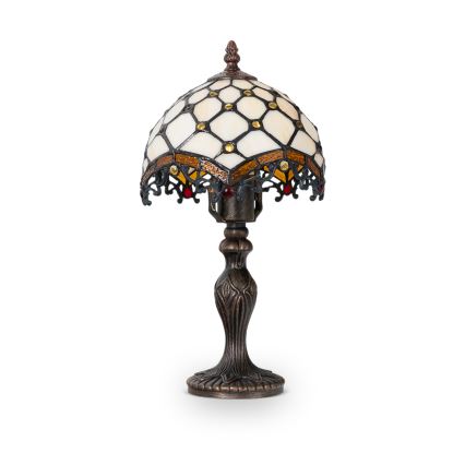 BRILAGI - Tiffany επιτραπέζιο φωτιστικό βιτρώ IVORY 1xE27/60W/230V
