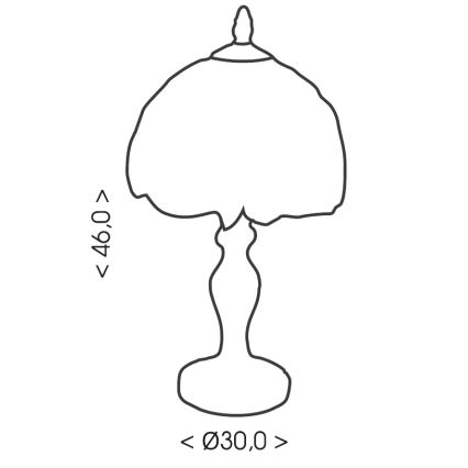 BRILAGI - Tiffany επιτραπέζιο φωτιστικό με βιτρό IVORY SMOOTH 1xE27/60W/230V
