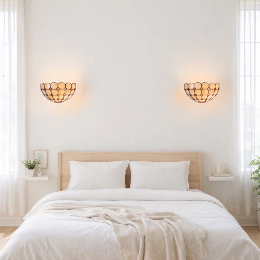 Brilagi - Tiffany επιτοίχιο φωτιστικό βιτρώ DORAN 1xE14/40W/230V