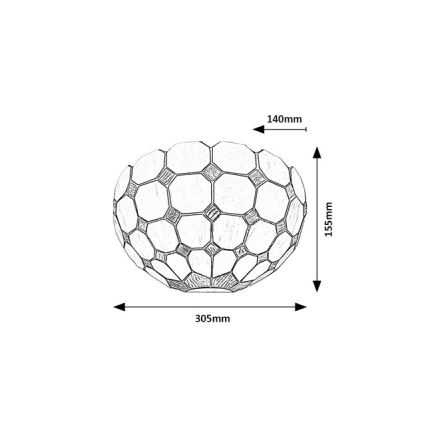 Brilagi - Tiffany επιτοίχιο φωτιστικό βιτρώ DORAN 1xE14/40W/230V