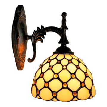 BRILAGI - Tiffany επιτοίχιο φωτιστικό βιτρώ IVORY SMOOTH 1xE14/40W/230V