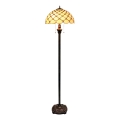 BRILAGI - Tiffany επιδαπέδια λάμπα με βιτρώ IVORY SMOOTH 2xE27/60W/230V