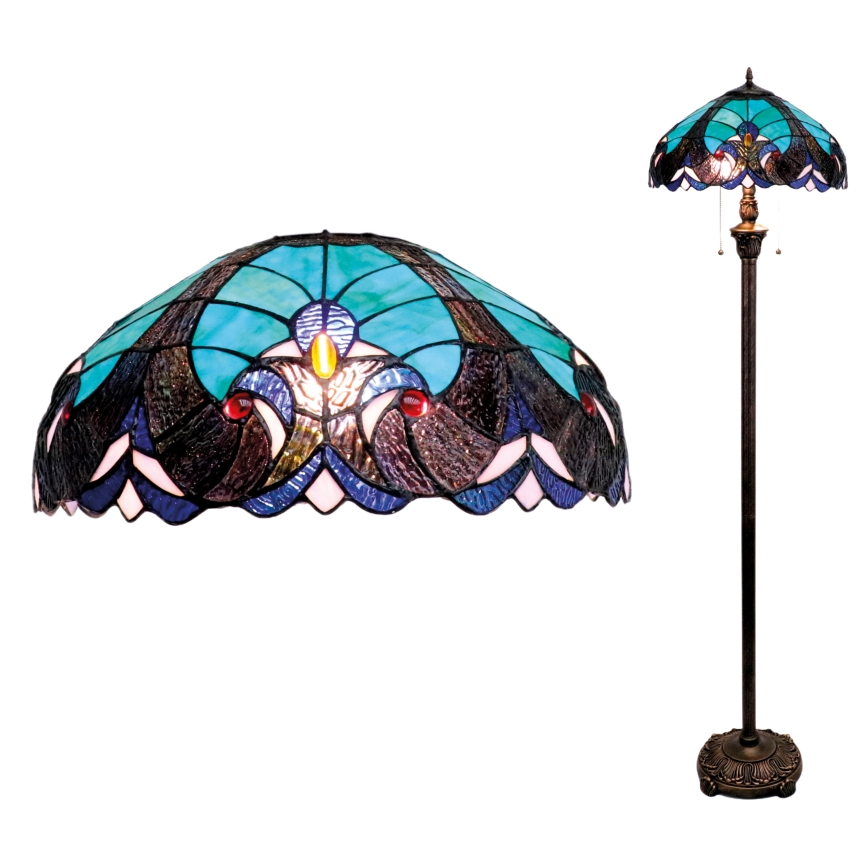 BRILAGI - Tiffany επιδαπέδιο φωτιστικό βιτρό CORAL 2xE27/60W/230V