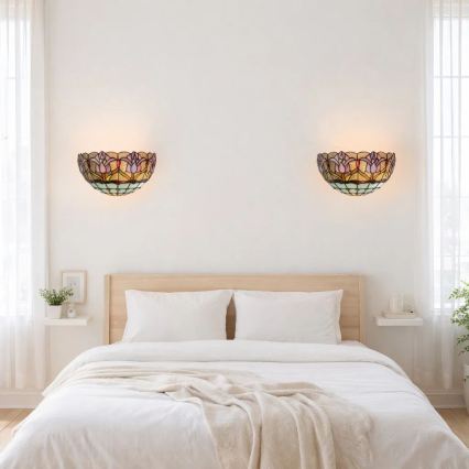 Brilagi - Tiffany βιτρώ φωτιστικό τοίχου LORAS 1xE14/40W/230V
