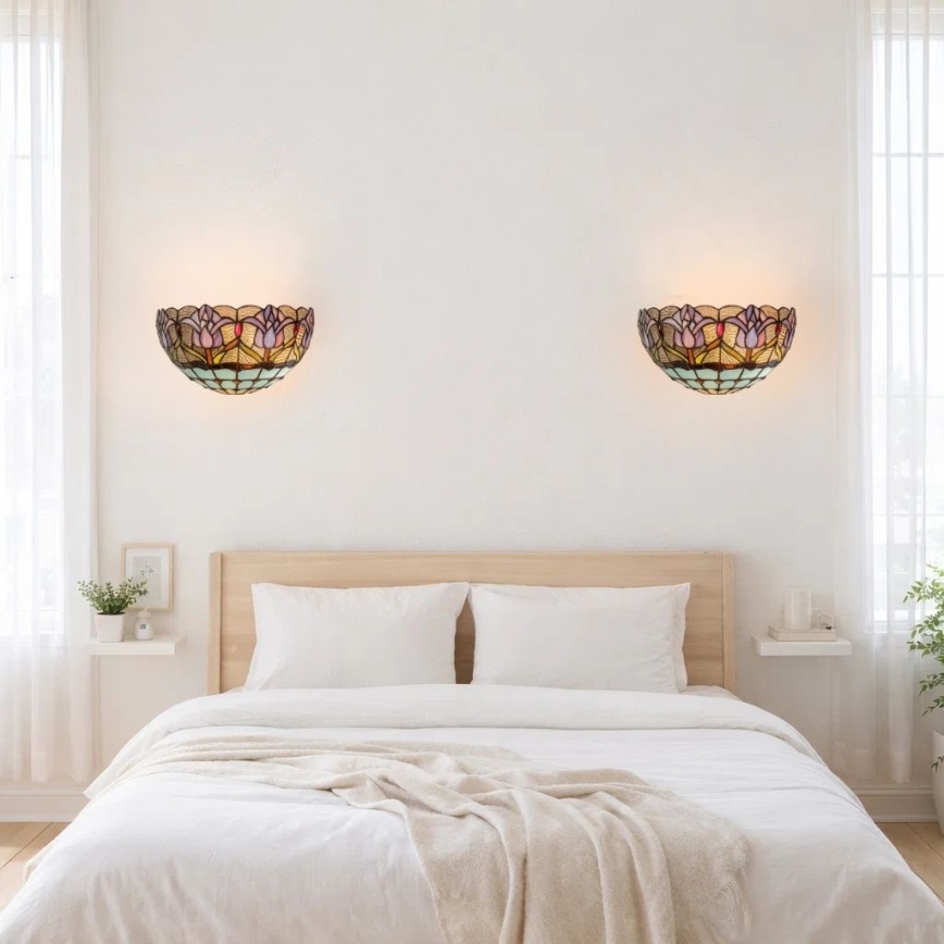 Brilagi - Tiffany βιτρώ φωτιστικό τοίχου LORAS 1xE14/40W/230V