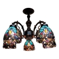 BRILAGI - Tiffany βιτρώ φωτιστικό οροφής CORAL 5xE27/60W/230V διάμ. 60 cm
