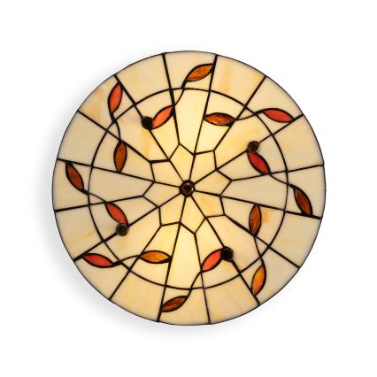 Brilagi - Tiffany βιτρώ φωτιστικό οροφής FOLIA 3xE27/60W/230V Ø 40 cm
