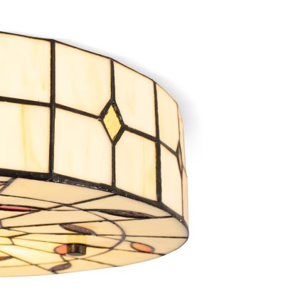 Brilagi - Tiffany βιτρώ φωτιστικό οροφής FOLIA 3xE27/60W/230V Ø 40 cm