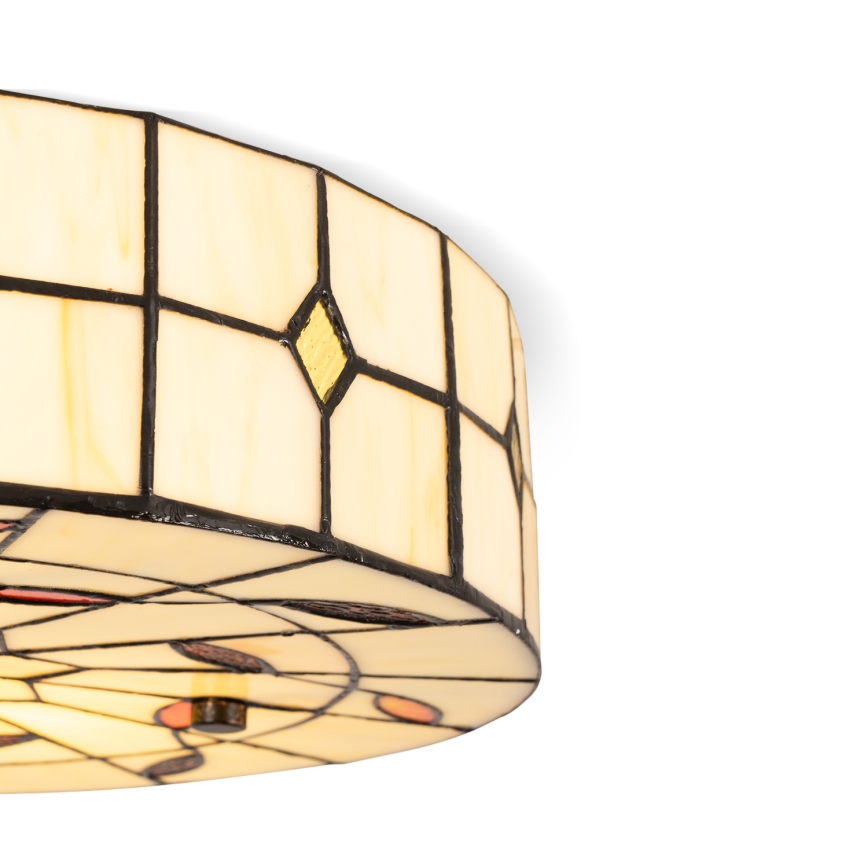 Brilagi - Tiffany βιτρώ φωτιστικό οροφής FOLIA 3xE27/60W/230V Ø 40 cm