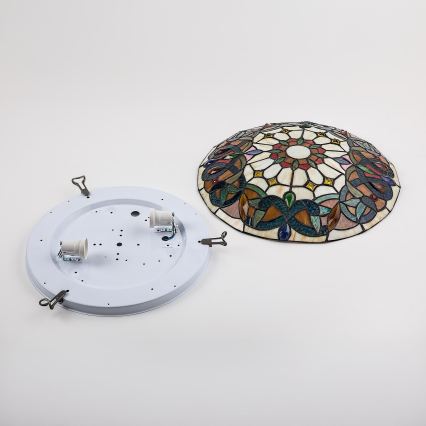 Brilagi - Tiffany βιτρώ φωτιστικό οροφής LUISA 2xE27/60W/230V διάμ. 40 εκ.