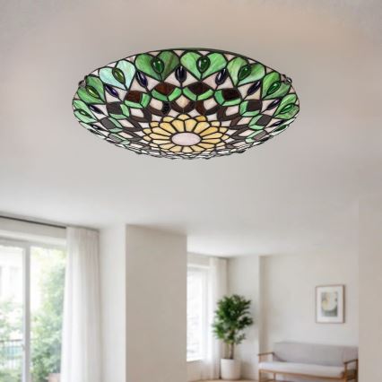 BRILAGI - Tiffany βιτρώ φωτιστικό οροφής MARGARET 2xE27/60W/230V Ø 40 cm