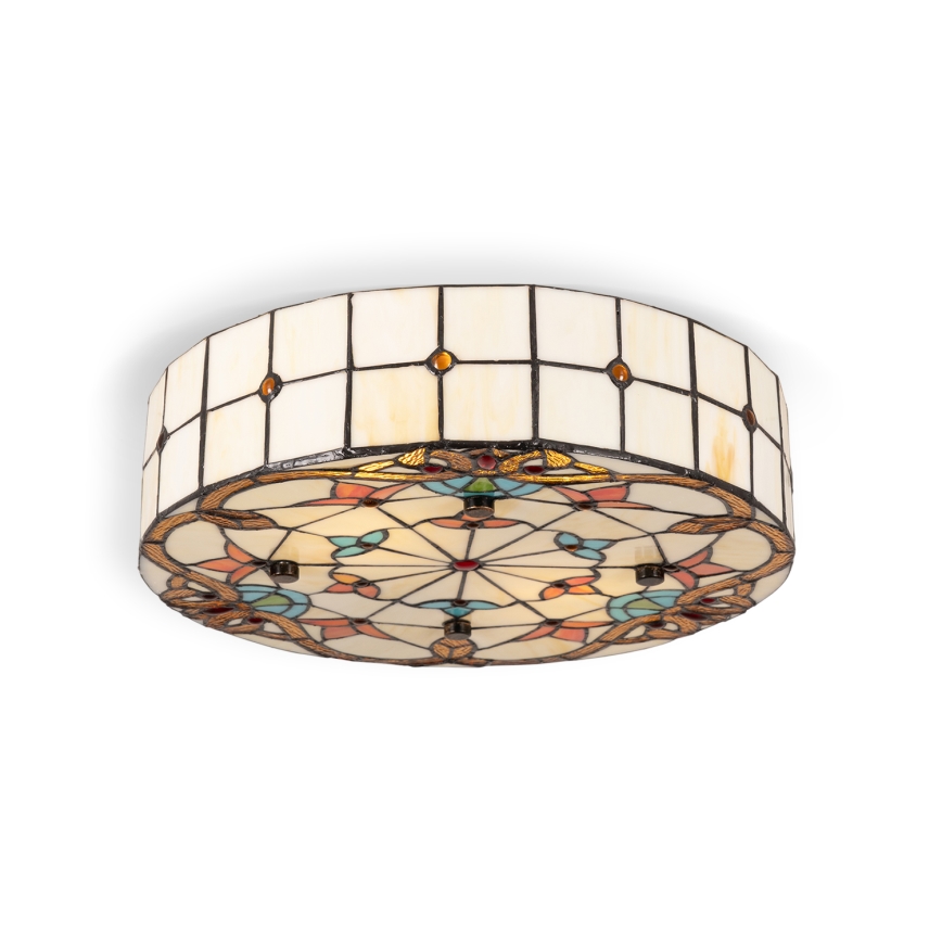 BRILAGI - Tiffany βιτρώ φωτιστικό οροφής MIRABELLA 2xE27/60W/230V διάμ. 40 εκ.