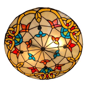 Brilagi - Tiffany βιτρώ φωτιστικό οροφής MIRABELLA 3xE27/60W/230V διάμ. 40 εκ.