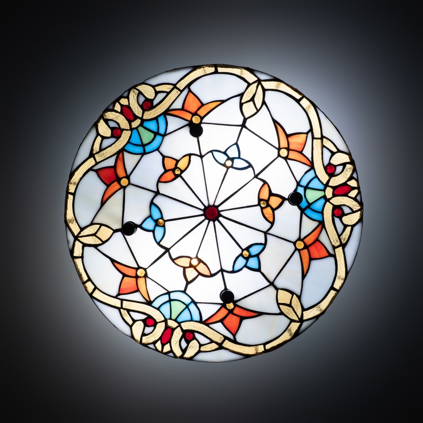 Brilagi - Tiffany βιτρώ φωτιστικό οροφής MIRABELLA 3xE27/60W/230V διάμ. 40 εκ.
