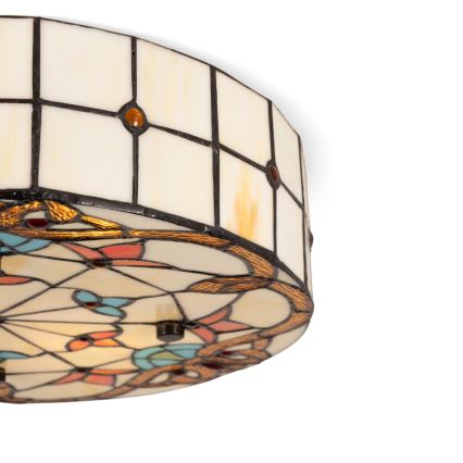Brilagi - Tiffany βιτρώ φωτιστικό οροφής MIRABELLA 3xE27/60W/230V διάμ. 40 εκ.