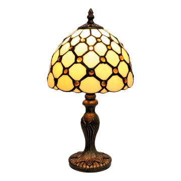 BRILAGI - Tiffany βιτρώ επιτραπέζιο φωτιστικό IVORY SMOOTH 1xE27/60W/230V