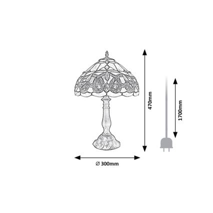 Brilagi - Tiffany βιτρώ επιτραπέζιο φωτιστικό LUISA 1xE27/40W/230V