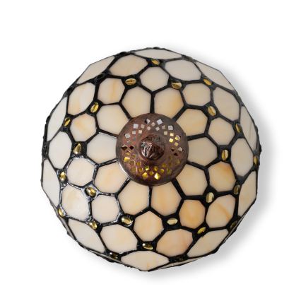 Brilagi - Tiffany βιτρώ επιτραπέζιο φωτιστικό εκρού 1xE27/60W/230V