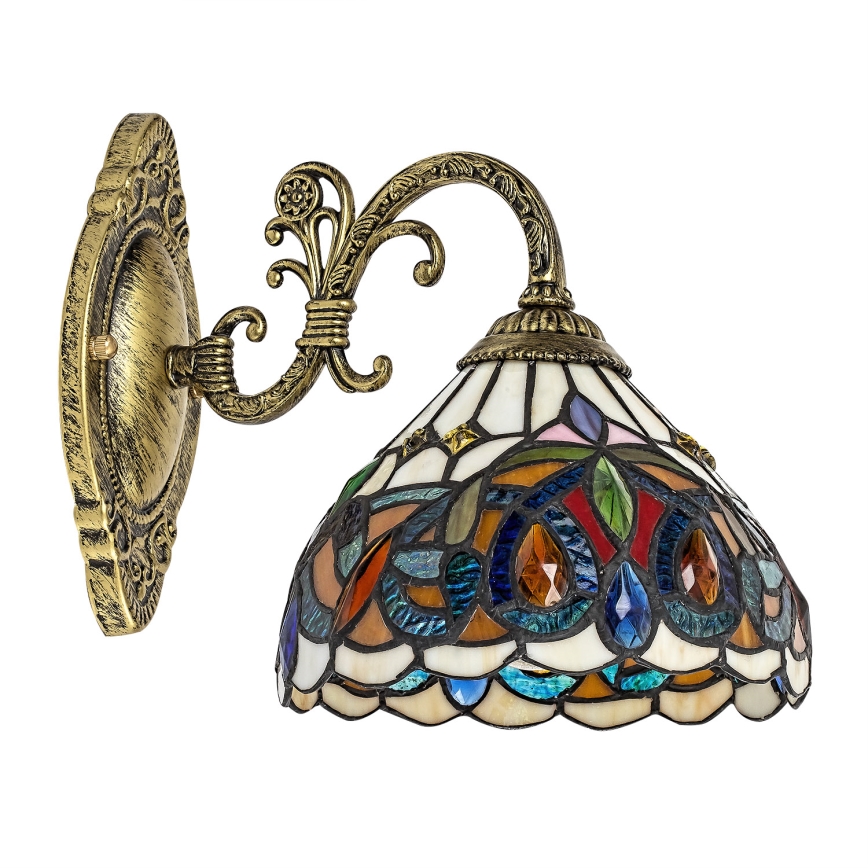 Brilagi - Tiffany βιτρώ επιτοίχιο φωτιστικό LUISA 1xE27/40W/230V