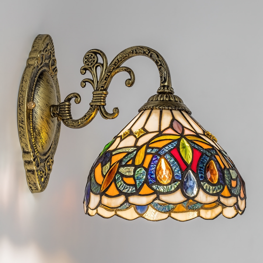 Brilagi - Tiffany βιτρώ επιτοίχιο φωτιστικό LUISA 1xE27/40W/230V