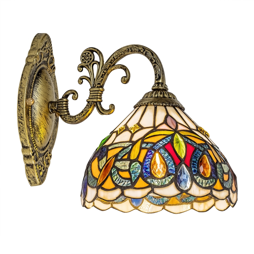 Brilagi - Tiffany βιτρώ επιτοίχιο φωτιστικό LUISA 1xE27/40W/230V