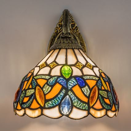 Brilagi - Tiffany βιτρώ επιτοίχιο φωτιστικό LUISA 1xE27/40W/230V