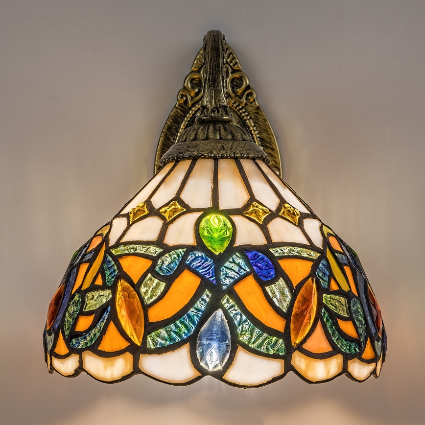 Brilagi - Tiffany βιτρώ επιτοίχιο φωτιστικό LUISA 1xE27/40W/230V