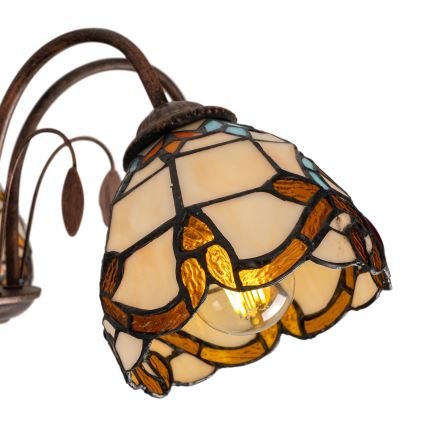 Brilagi - Tiffany βιτρό πλαφονιέρα MIRABELLA 5xE27/60W/230V διάμ. 60 cm