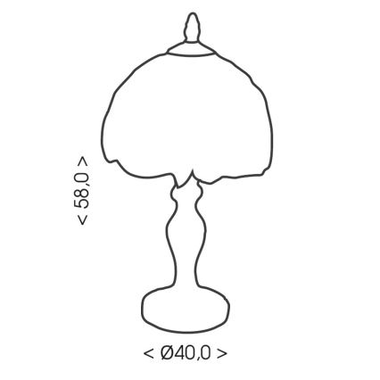 Brilagi - Tiffany βιτρό επιτραπέζιο φωτιστικό JUNGLE 2xE27/60W/230V