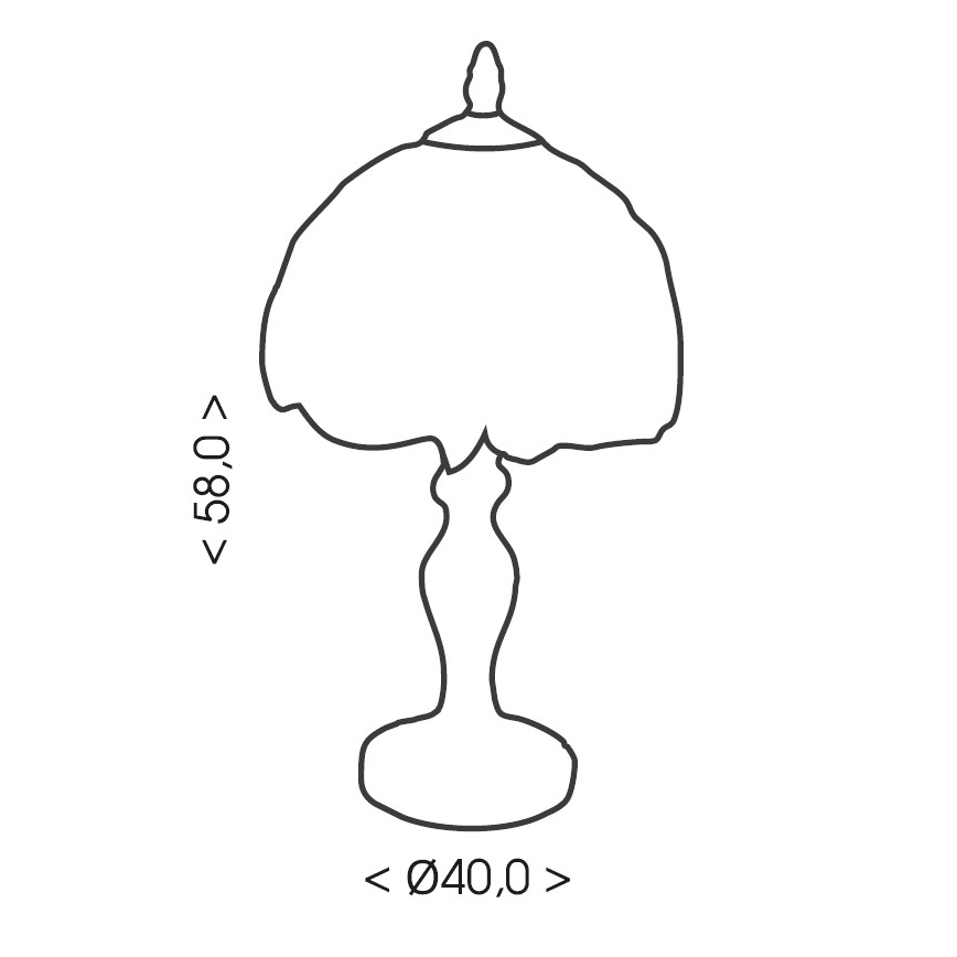 Brilagi - Tiffany βιτρό επιτραπέζιο φωτιστικό JUNGLE 2xE27/60W/230V
