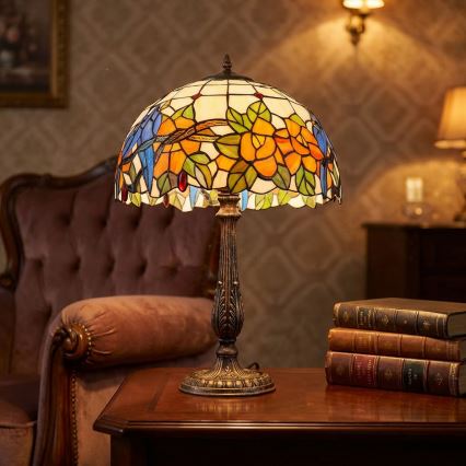 Brilagi - Tiffany βιτρό επιτραπέζιο φωτιστικό JUNGLE 2xE27/60W/230V